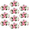 Sziqiqi Pack of 10 Fake Flowers, Silk Rose Flowers, Suit