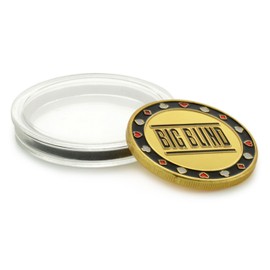 Ganzoo Big Blind Button as High-Quality Metal Coin in Case, Poker, Poker Button, Brand