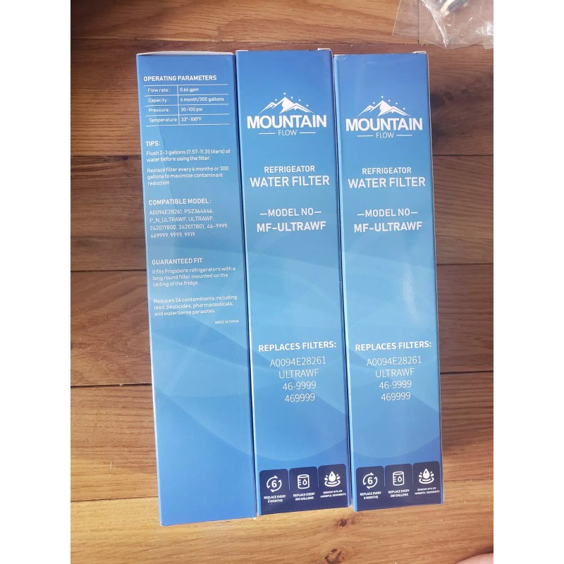 mountain LOT OF 3 - Model- MF-ULTRAWF Replacement Refrigerator Water