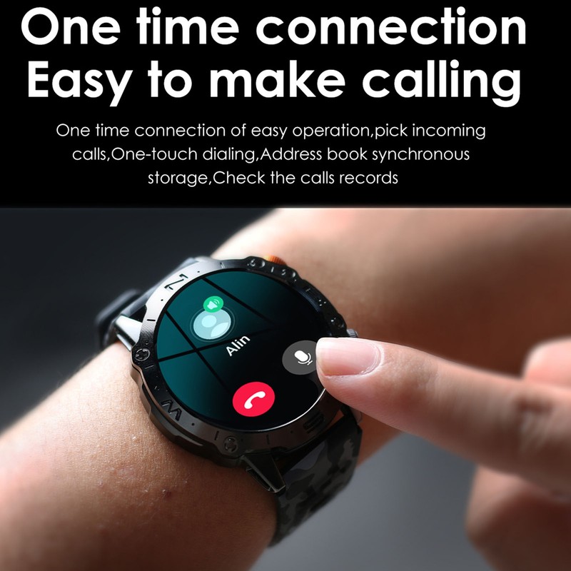 Smart Watches Camouflage Black With External Speaker Outdoor Smart Watch