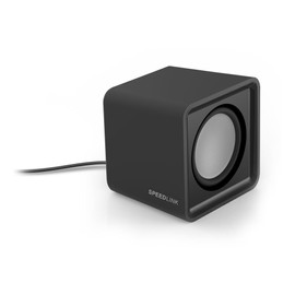 Speedlink TWOXO Stereo PC Speaker - Active PC Speaker with 3.5 mm Jack Plug, Small PC Boxes for Desktop, Notebook, Laptop, Black
