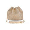 Floerns Women's Rhinestone Crossbody Purse Drawstring Bucket Bag Mini Evening