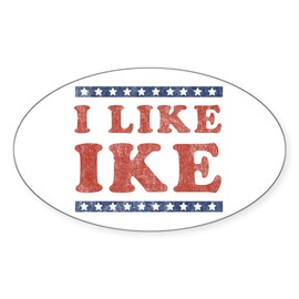 CafePress I Like IKE Oval Sticker Oval Car Bumper Sticker