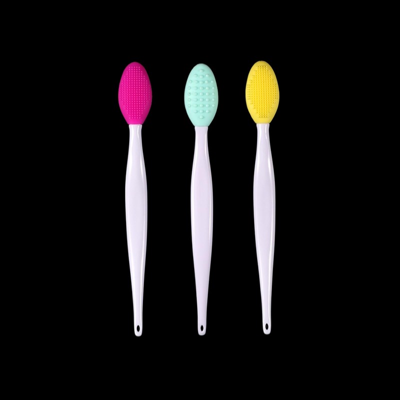 10pcs Silicone Scrub Lip Brush, Double Side Lip Exfoliating, Nose