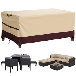 Aipwerer Cover Garden Furniture 600D Waterproof Beige/Brown 242 x 162 x 100 cm