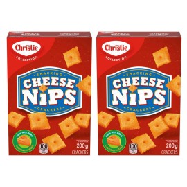Christie Cheese Nips Cheddar Baked Snack Crackers, 200g/7.05oz, 2-Box