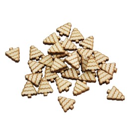 60 Pieces Mini Wood Stud Earring Blanks Wooden Jewelry Accessories (Christmas Tree)