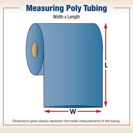 BOX USA BPZT1202 Polypropylene Tubing, 12" x 1000', 12" Width, Clear