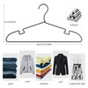 20 Pack Black Aluminum Hangers, 16.5 Inch Smooth and Durable