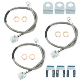 Saihisday 3PCS Front and Rear Extended Brake Lines Stainless Replacement for Jeep Wrangler TJ YJ 1987-2006 Replacement for Jeep Cherokee XJ 1984-2001 4-6” Lift Replaces 89715