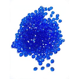 Liying Confeti de mesa de diamantes acrílicos con cristales redondos de imitación para dispersos, rellenos de jarrones, artes y manualidades, decoración de boda (10 mm, 1000 piezas azul real)