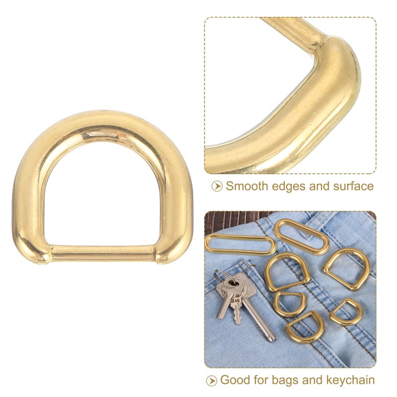 sourcing map 2Pcs Metal Rings Buckle for Bag Belt Strap