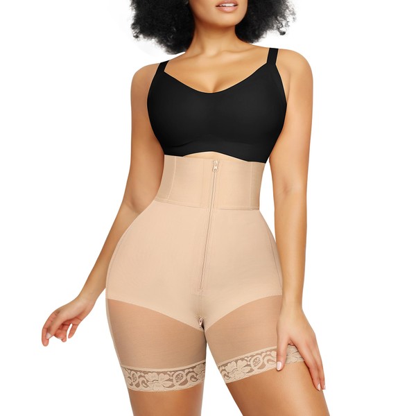 SHAPELLX Tummy Control Shorts High Waisted Body Shaper Shapewear for