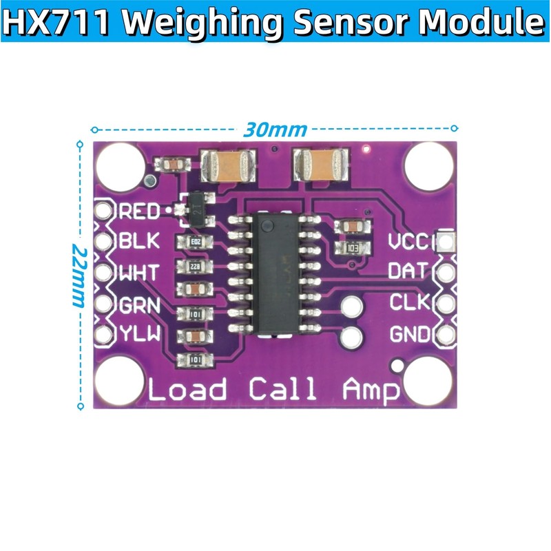 MTDELE 1Pcs HX711 Weighing Sensor Module 24-Bit Precision A/D Conversion