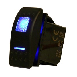 Amarine-made 12v 20 Amp Waterproof 2 Blue LED On-Off-On 2 Position Boat Marine DPDT 7 Pin Rocker Switch with 2 Blue Led Lamps