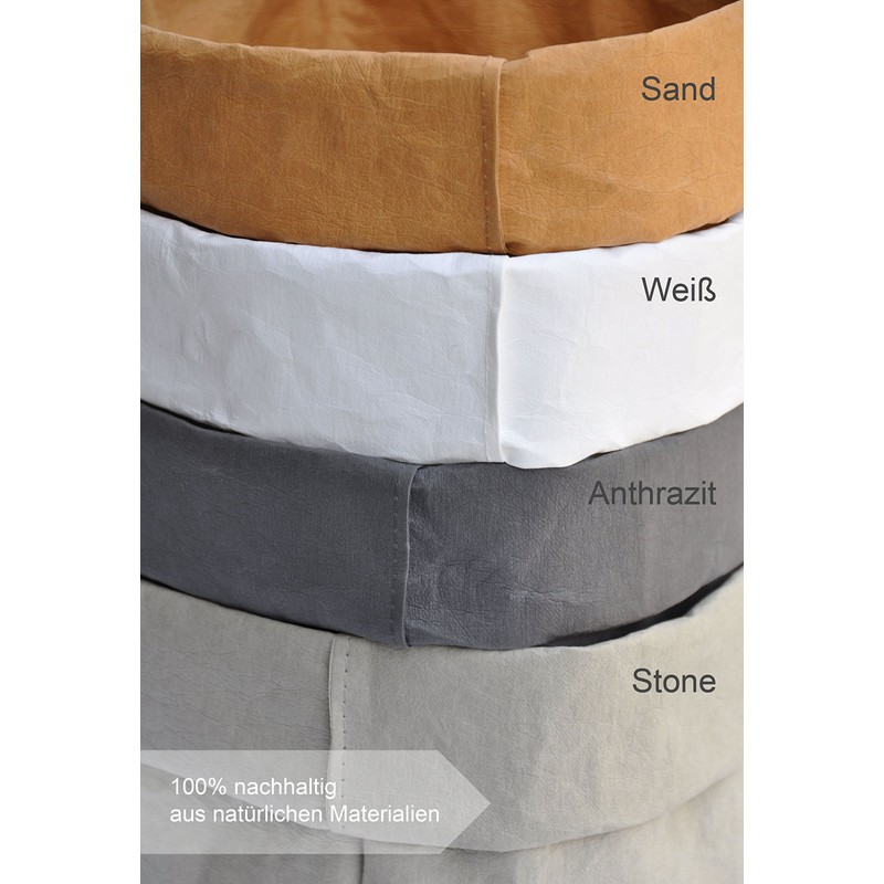 Large XXL Bread Basket/Sand/Modern/Vegan Leather as Fabric Alternative/Bread Bag/Bread Basket/Fruit