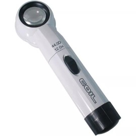 coil 12X COIL Raylite Lighted Hand Held, Stand Magnifier - 1.1 Inch Lens