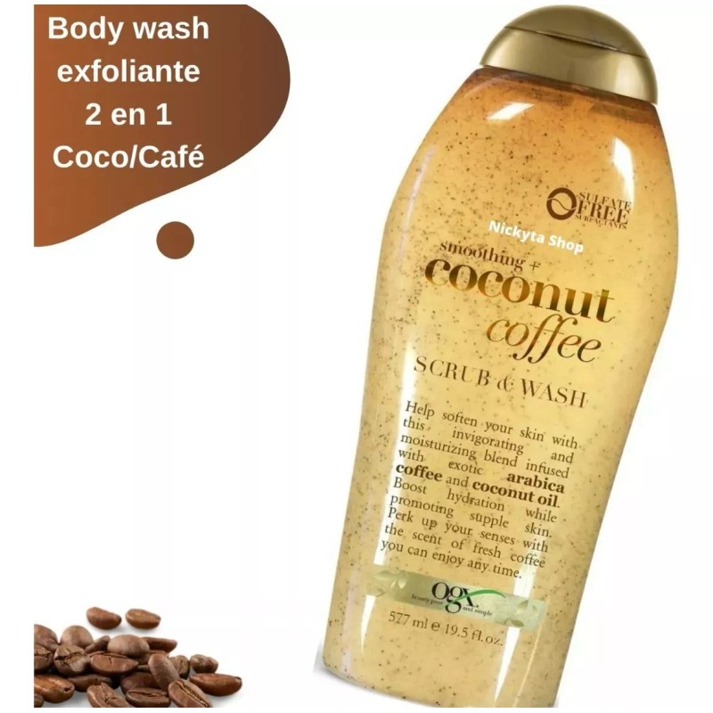 OGX Jabón Líquido Corporal Ogx Coconut Coffee Exfoliante 577ml