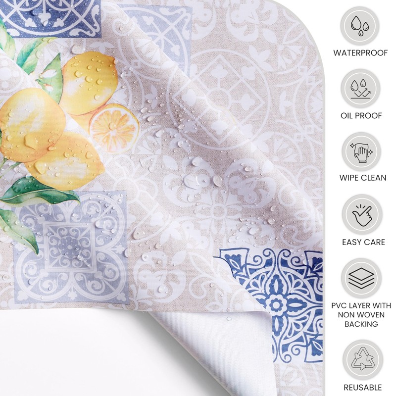 KP HOME Wipe Clean Tablecloth Rectangular 78.7"x 55.1" (200x140cm) -