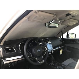HeatShield, The Original Windshield Sun Shade, Custom-Fit for Subaru Legacy Sedan w/Eyesight with High Beam Assist 2017, 2018, 2019, Silver Series