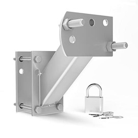 FIERYRED Spare Tire Carrier with Lock- 120IBS Weight Capacity for Side Mount Spare Tires,Fits Most 4 & 5 Lugs Wheels,Hold 3.94″, 4″, 4.25″ and 4.72″ Bolt Patterns,Easy to Install