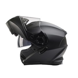 GJH Adult Modular Motorcycle Helmet Full Face Helmets Flip Up Anti-Fog Lens Double for Electric Cycling Road Racing Motorcycle Cycing DOT Approved(162-Black-XL)