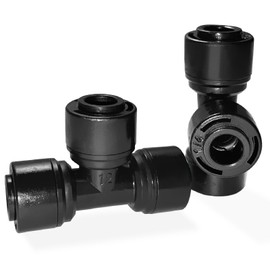 30 Pack Quick Connect 1/4" Drip Irrigation Tee Connectors, Universal Tee Fitting for 1/4 Inch Irrigation Tubing, Leak Free Fittings for Sprinkler or Drip Irrigation System