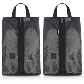 Prezon Travel Shoe Bags, Water Resistant TPU Mesh, Sturdy YKK Zipper, Shoes Storage Bag, Shoes Packing Organizer, Unisex Shoe Pouch for Travel or Home Storage