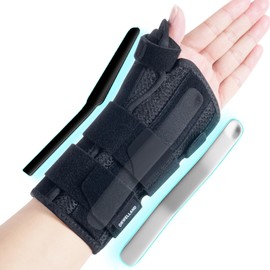 Dr.Welland Carpal Tunnel Wrist Brace with Thumb Stabilizer Adjustable Thumb and Wrist Night Support for Arthritis,Carpal Tunnel, Ligament (right hand, S/M)