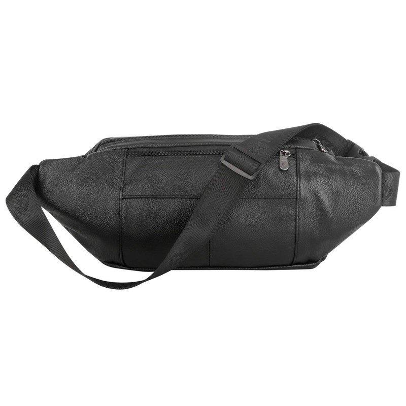 ZZNICK Large Size Genuine Leather Fanny Pack/Waist Bag/Organizer with Adjustable