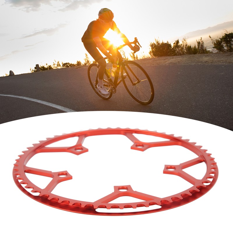 Bike Chainring 56T 130BCD Red Aluminum Alloy Lightweight Folding Bike