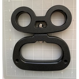 Tangle Free 2 Dog Handle, 2 Way Coupler Handle, Dual Leash Handle. Black