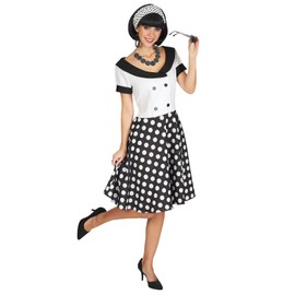 Sandy – Great Fifties Dress Retro Dress For Women - 40/42 black/white