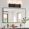 Kalium 3-Light Bathroom Light Fixtures, Matte Black Modern Vanity Lights