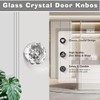 NIZADO Interior Glass Door Knobs 3 Pack, Crystal Door Knobs