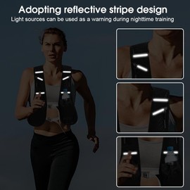 Udbrud Running Vest for Men and Women, Ultralight Running Backpack, Reflective, Adjustable Hydration Vest, Hydration Bag, Breathable Running Vest Backpack for Marathon, Hiking, Camping