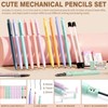 62PCS Aesthetic School Supplies with Cute Pencil Case, Pastel Highlighters