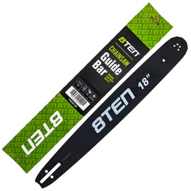 8TEN 18 Inch Chainsaw Guide Bar .058 3/8 68DL Chain for Husqvarna 460 455 Jonsered Poulan Dolmar Makita Cub Cadet Laminated