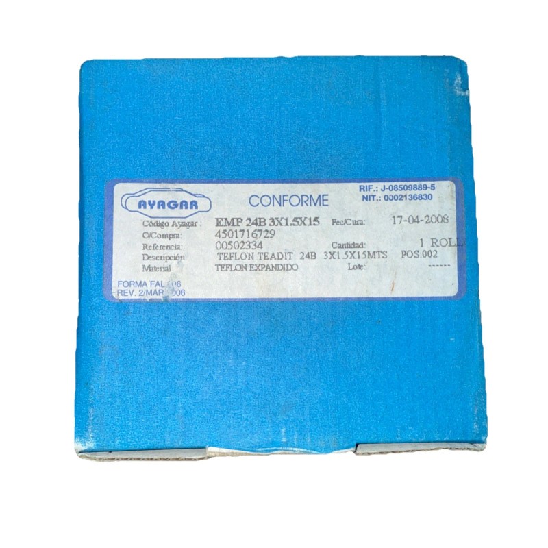 TEADIT NEW TEADIT EXPANDED PTFE GASKET 24 B 3 X