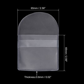 PATIKIL 2.6" x 2.6" Coin Sleeves Holders, 50 Pack Pocket Coin Flip Single Coin Protector Pouch for Coins Jewelry Small Items, Clear