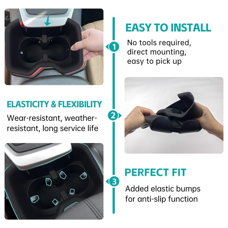 OUSUWO Center Console Cup Holder Organizer Compatible with 2022-2025 Toyota