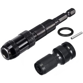 Bestgle Pivot Drill Bit Holder Tip(1/4 Inch Hex Shank, 20° Bendable) Magnetic Drill Extender, Quick Change Locking Rotating Screw Bit with Telescopic Socket Adapter Drill Chuck Converter