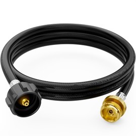 CALPOSE 6 Feet Propane Adapter Hose, 1lb to 20lb Adapter Converts 1lb Appliances to 5-40lb Tanks, Gas Hose for Weber Q, Coleman Grill, Buddy Heaters and More