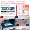Car Registration and Insurance Card Holder - Leather Vehicle Glove