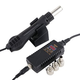 Sumsour Hot Air Gun 8858 Portable Digital Hair dryer Heat Gun BGA Rework Solder Station For Soldering Welding Desoldering Repair Tools (8858 SET-1)