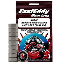 3x8x3 Rubber Sealed Bearing MR83-2RS (10 Units)