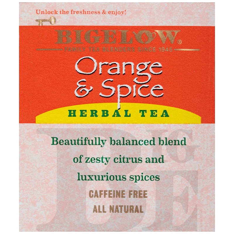 Bigelow Orange & Spice Herbal Tea 28-Count Box (Pack of