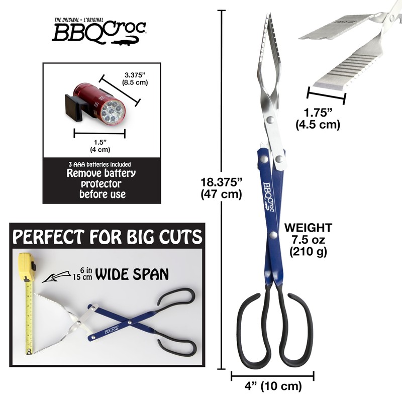 BBQ Croc 3 in 1 Barbecue Tool 18-inch - Extra
