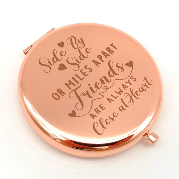 Warehouse No.9 Inspirational Friendship Gifts for Best Friend Travel Pocket Compact Makeup Mirror Gift for Sister Birthday Graduation Gifts