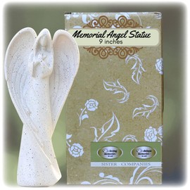 Angel Statue Sympathy Gift, Memorial Figurine for Healing and Comfort, Bereavement Remembrance Keepsake to Honor and Celebrate the Life of a Loved One, Condolence Gift for Family, Friends, Coworkers